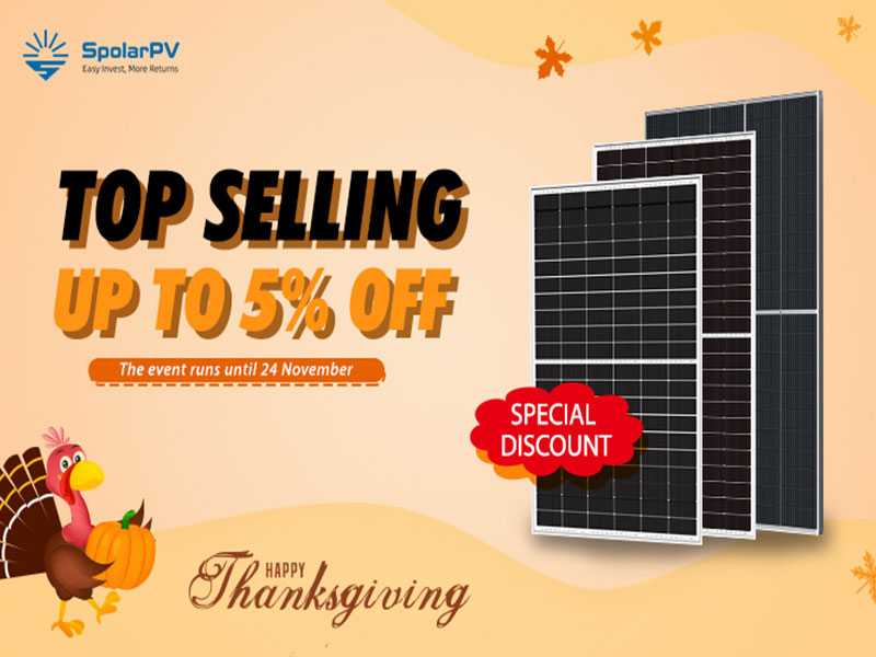 Promozione del Ringraziamento dei moduli solari del magazzino