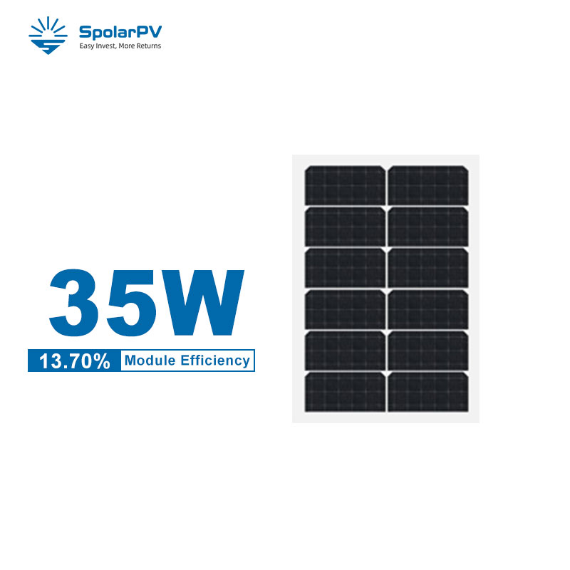 35w small-size flexible solar module for roof carport